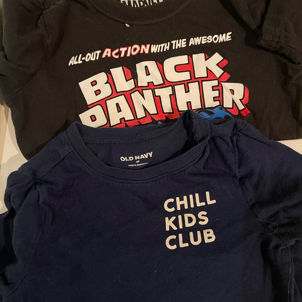 Old Navy Blue Long Sleeve Tee Chill Kids Club